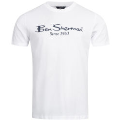 Ben Sherman P�nske Tri?ko Logo Biele