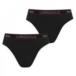 Lonsdale P�nske Slipy 2 Pack ?ierne