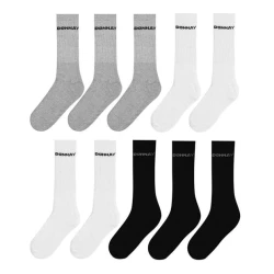 Donnay P�nske �portov� Pono�ky 10Pack Biele ?ierne �ed�