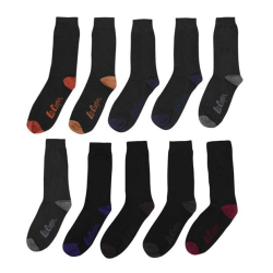 Lee Cooper P�nske Pono�ky 10 Pack ?ierne