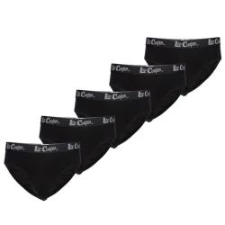 Lee Cooper P�nske Slipy 5 Pack ?ierne