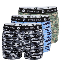 Stark Soul� Pr�miov� P�nske Boxerky bez bo?n�ch �vov balenie 3 kusy kamufl�