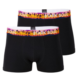 Stark Soul� Pr�miov� P�nske Boxerky bez bo?n�ch �vov Hipster �t�l set 2 kusy ?ierna oran�ov�