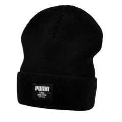 P�nska Zimn� ?iapka PUMA Classic Rebrovan� ?ierna