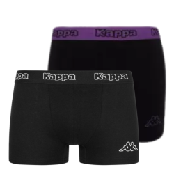 P�nske Boxerky Kappa 2 Pack ?ierne/Fialov�