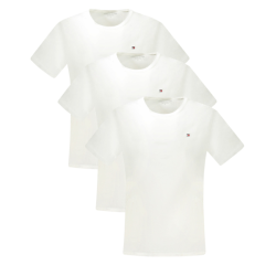 P�nske Tri?ko Tommy Hilfiger 3 ks Biele s logom Kr�tky ruk�v Bavlna