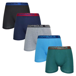 Pohodln� P�nske Bavlnen� Boxerky Regular Fit GIANVAGLIA 5 ks r�zne farby - dar?ekov� balenie