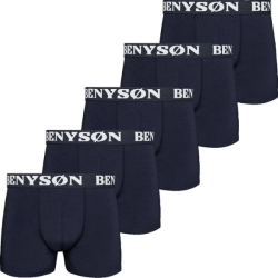 P�nske Boxerky Extra Pohodln� BENYSON 5 pack - ?ierna dar?ekov� balenie