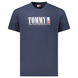 P�nske Tri?ko Tommy Hilfiger Kr�tky ruk�v Modr� Logo Bavlna Regular Fit