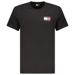 P�nske Bavlnen� Tri?ko Tommy Hilfiger Kr�tky ruk�v ?ierne