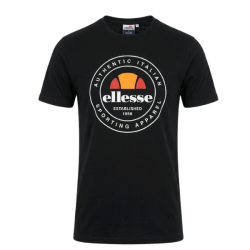 P�nske Tri?ko s kr�tkym ruk�vom ELLESSE Bavlna okr�hle Logo - ?ierna