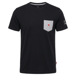 Pr�miov� P�nske Bavlnen� Tri?ko LEE COOPER Originals Classic, vrecko, ?ierne