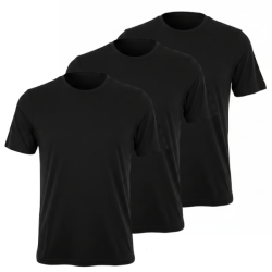 P�nske Tri?ko s kr�tkym ruk�vom PUMA Classic Bavlna 3-pack - ?ierna