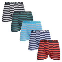 P�nske Bavlnen� Boxerky GIANVAGLIA 029 5-balenie - dar?ekov� balenie mix farieb