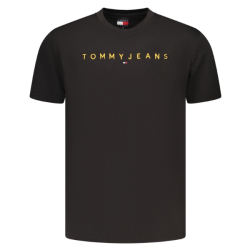P�nske Tri?ko s kr�tkym ruk�vom TOMMY HILFIGER Bavlna mini Logo Slim Fit - ?ierna