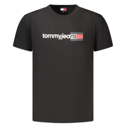 P�nske Tri?ko s kr�tkym ruk�vom TOMMY HILFIGER Bavlna Slim Fit - ?ierna