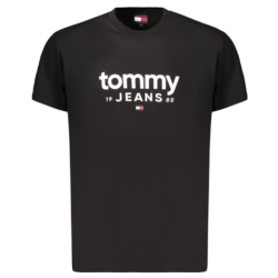 P�nske Tri?ko s kr�tkym ruk�vom TOMMY HILFIGER Bavlna Logo Slim Fit - ?ierna