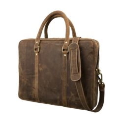 P�nska Ko�en� Ta�ka na biznis/notebook HUNTER jednokomorov� - olejovan� ko�a Buffalo hned� 37x29x6cm