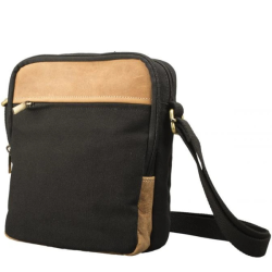 P�nska Ko�en� Crossbody ta�ka IMPEX - ?ierna/svetlo-b�ov� 20x24x8cm