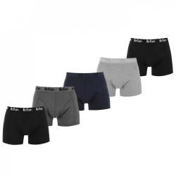 Lee Cooper Pr�miov� P�nske Boxerky Balenie 5ks ?ierne �ed�